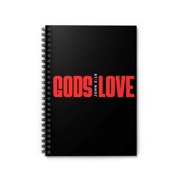 Spiral Notebook - Ruled Line "Gods Love"