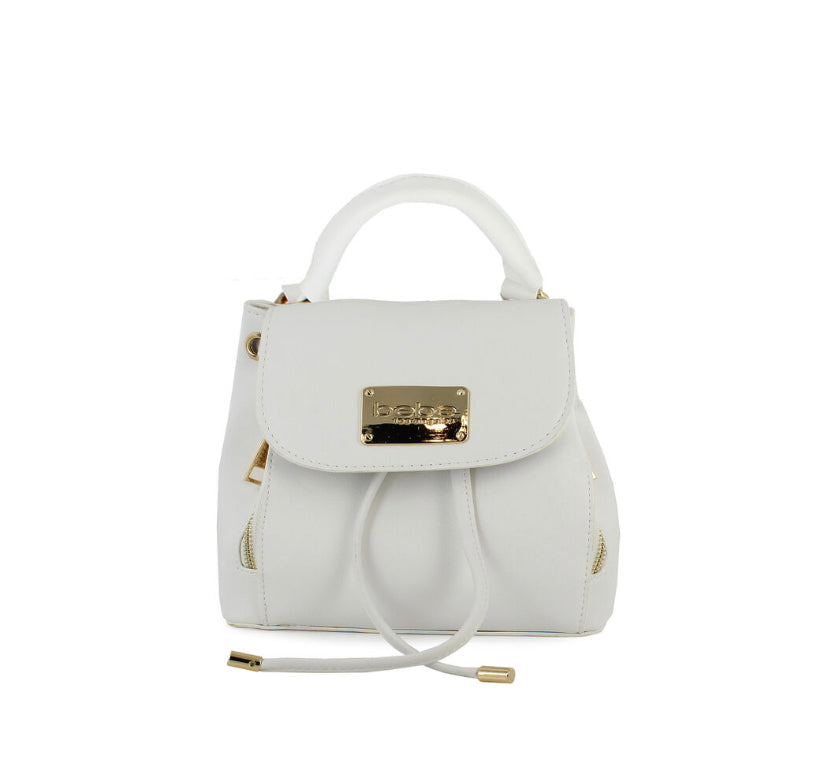 Bebe Mini white backpack purse – Kingdom Clothing and Accessories