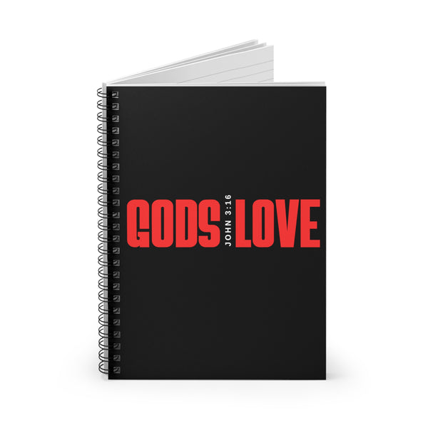 Spiral Notebook - Ruled Line "Gods Love"