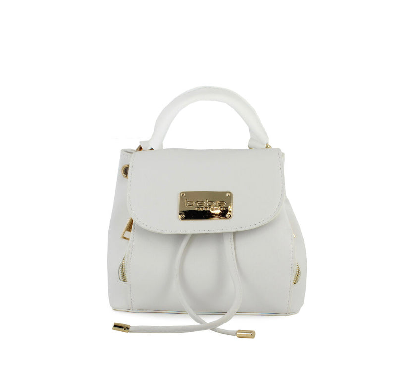 Bebe Mini white backpack purse